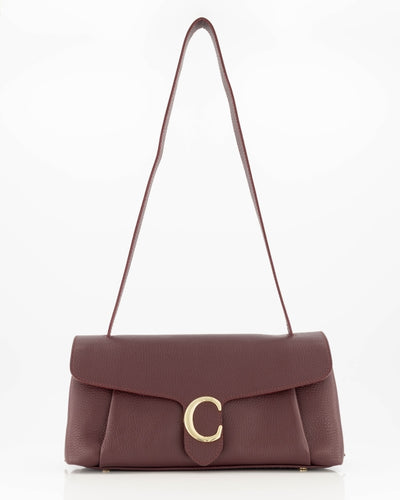 Cadiz Schoudertas Leer T433 bordeaux