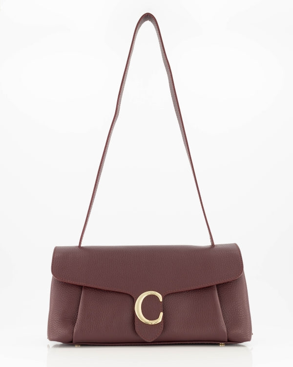 Cadiz Schoudertas Leer T433 bordeaux