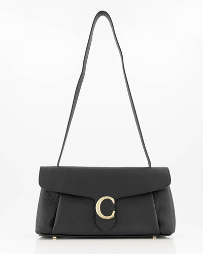 Cadiz Schoudertas Leer T433 zwart