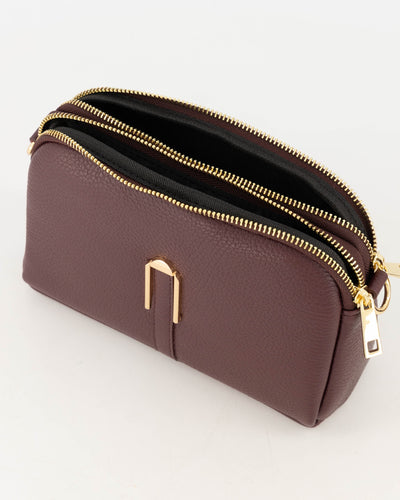 Carini Handtas Leer T417 bordeaux