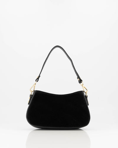 Rimini Handtas Suede/Leer T434 zwart