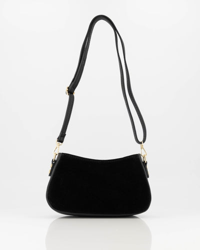 Rimini Handtas Suede/Leer T434 zwart
