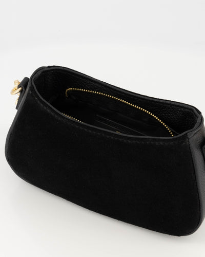 Rimini Handtas Suede/Leer T434 zwart