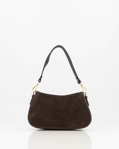Rimini Handtas Suede/Leer T434 donkerbruin