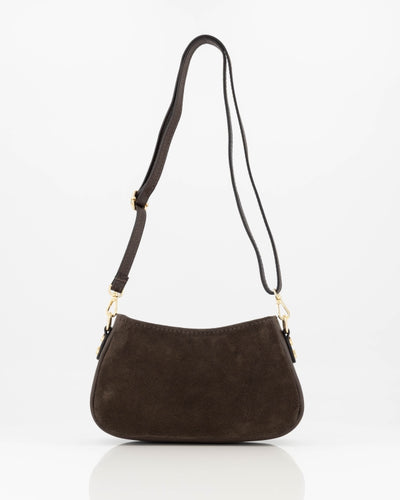 Rimini Handtas Suede/Leer T434 donkerbruin