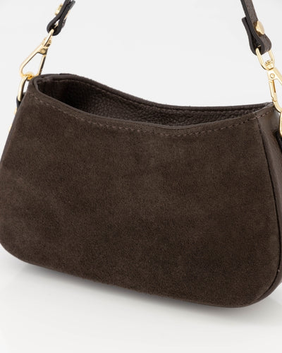 Rimini Handtas Suede/Leer T434 donkerbruin