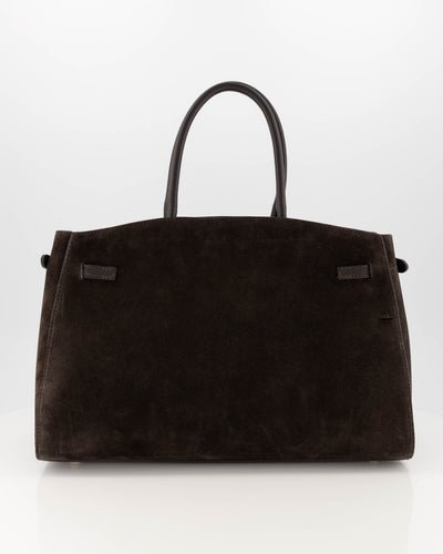 Braga Schoudertas Suede Donkerbruin T426