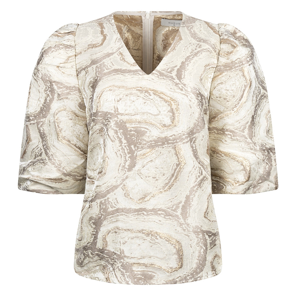 Nukus Mirthe Top off white/fango