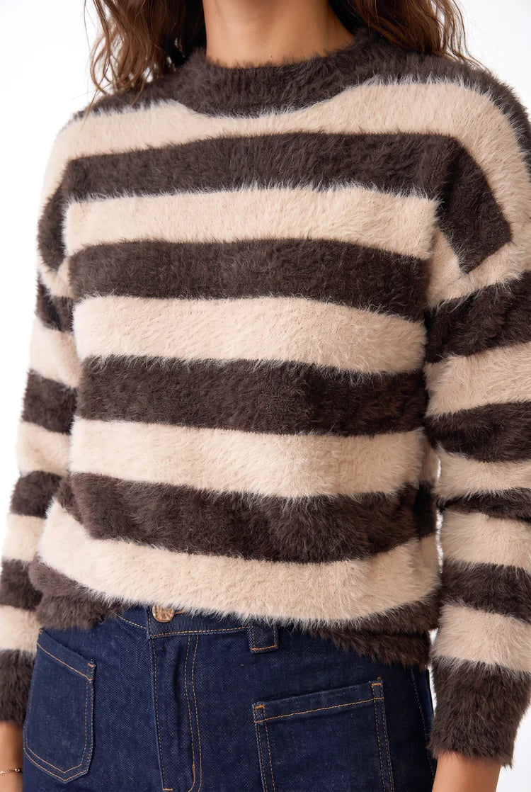 Florez Aurelia Sweater brown stripe
