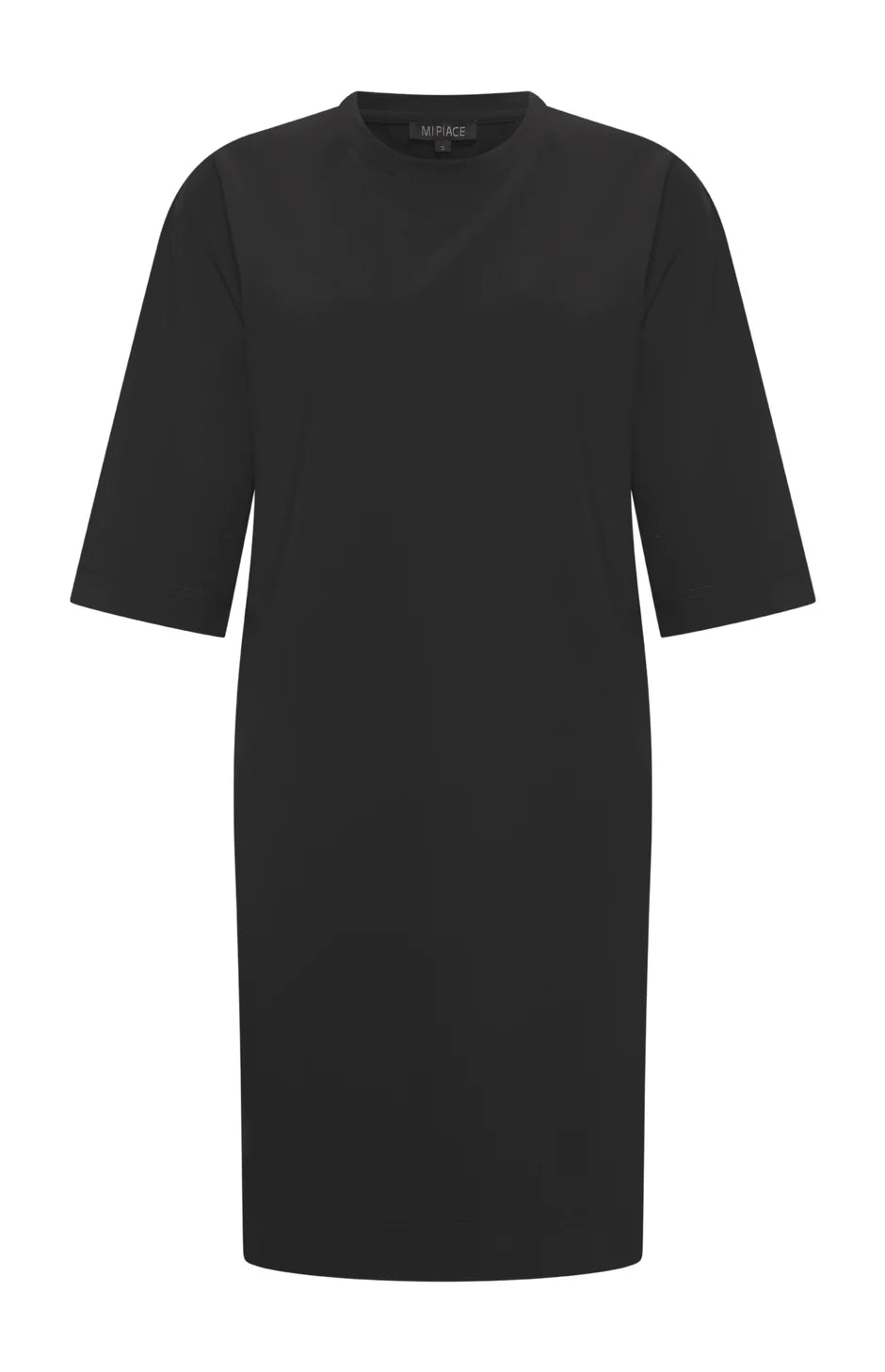 Mi Piace Travelstof Bonded Midi Jurk 202682 zwart