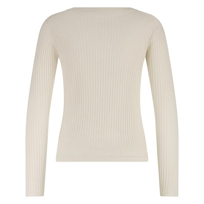 Nukus Lilia Top LS Rib offwhite