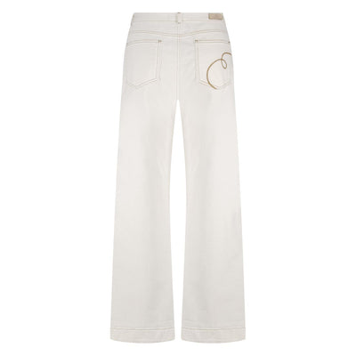 Nukus Abby Broek Denim Embroidery off white