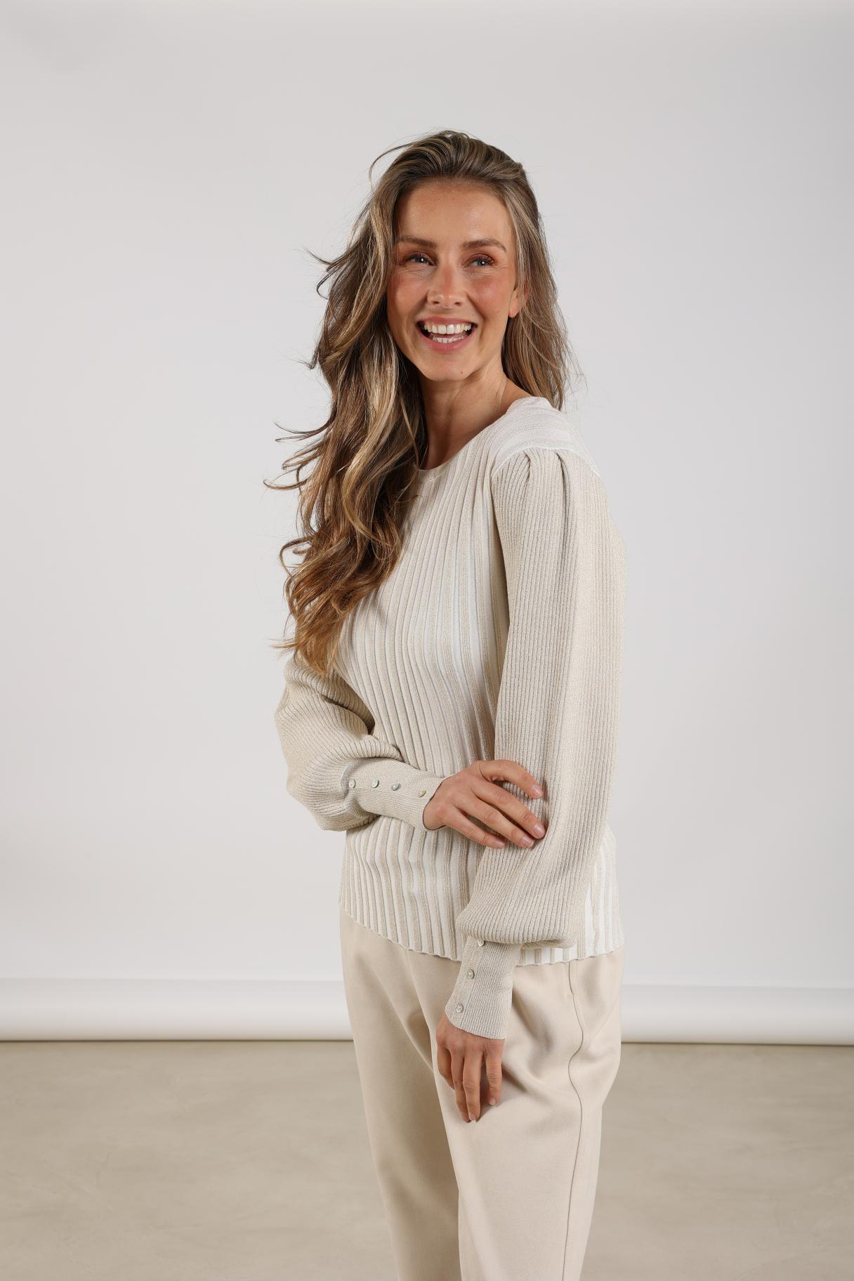 Nukus Mulberry Pullover Lurex off white