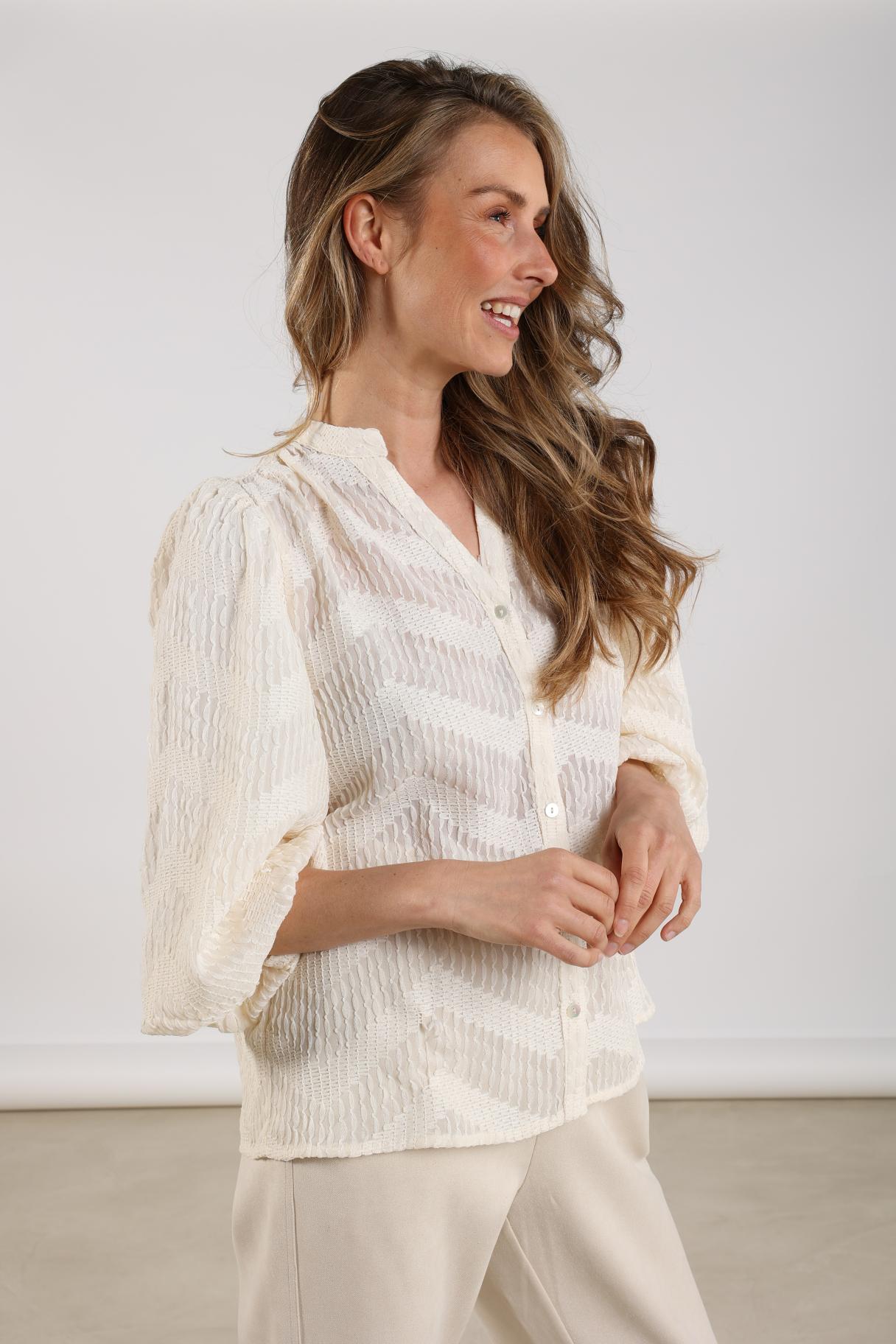 Nukus Rosie Blouse offwhite