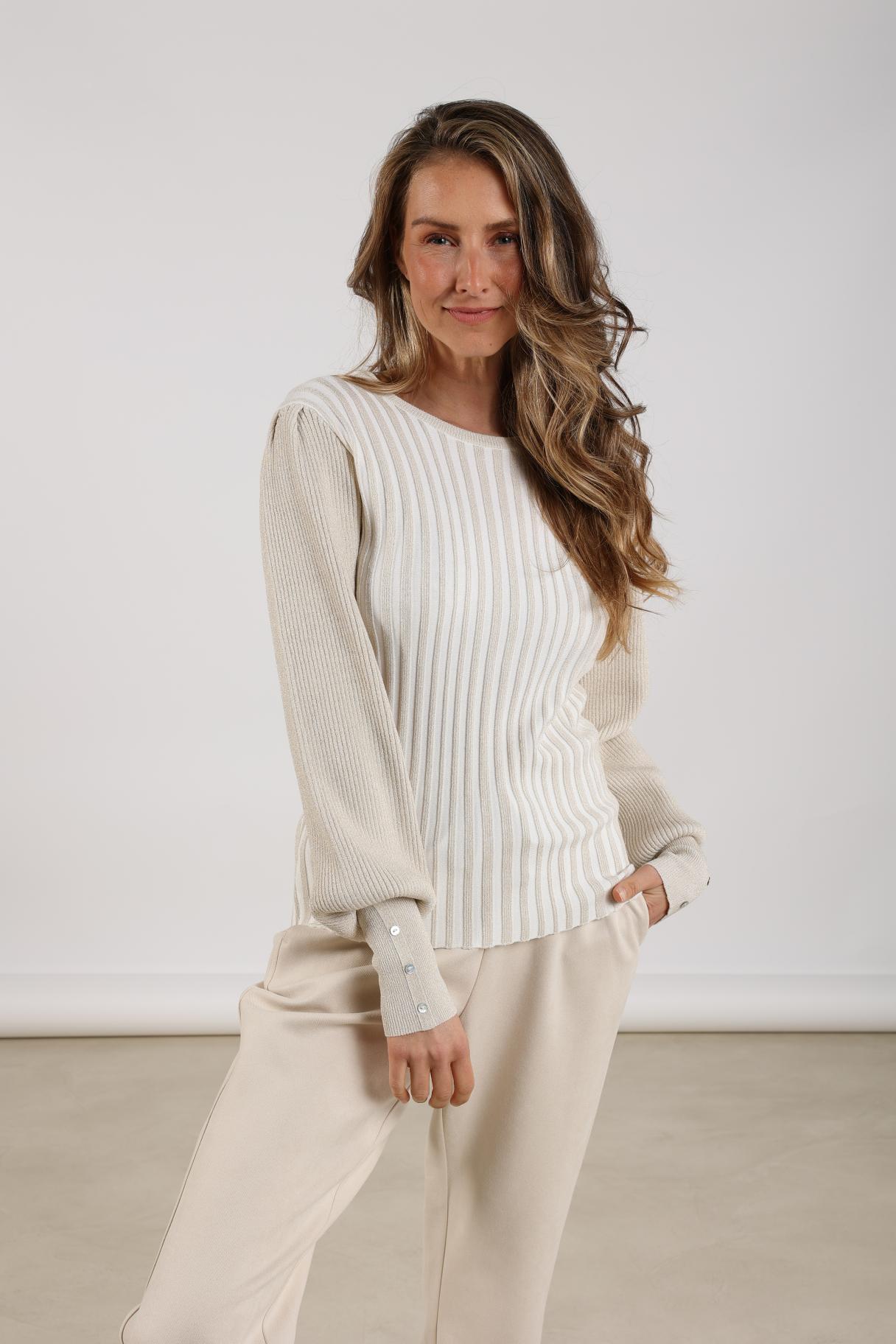 Nukus Mulberry Pullover Lurex off white