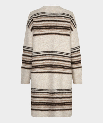 Esqualo Cardigan Striped biscuit melange F26.18504