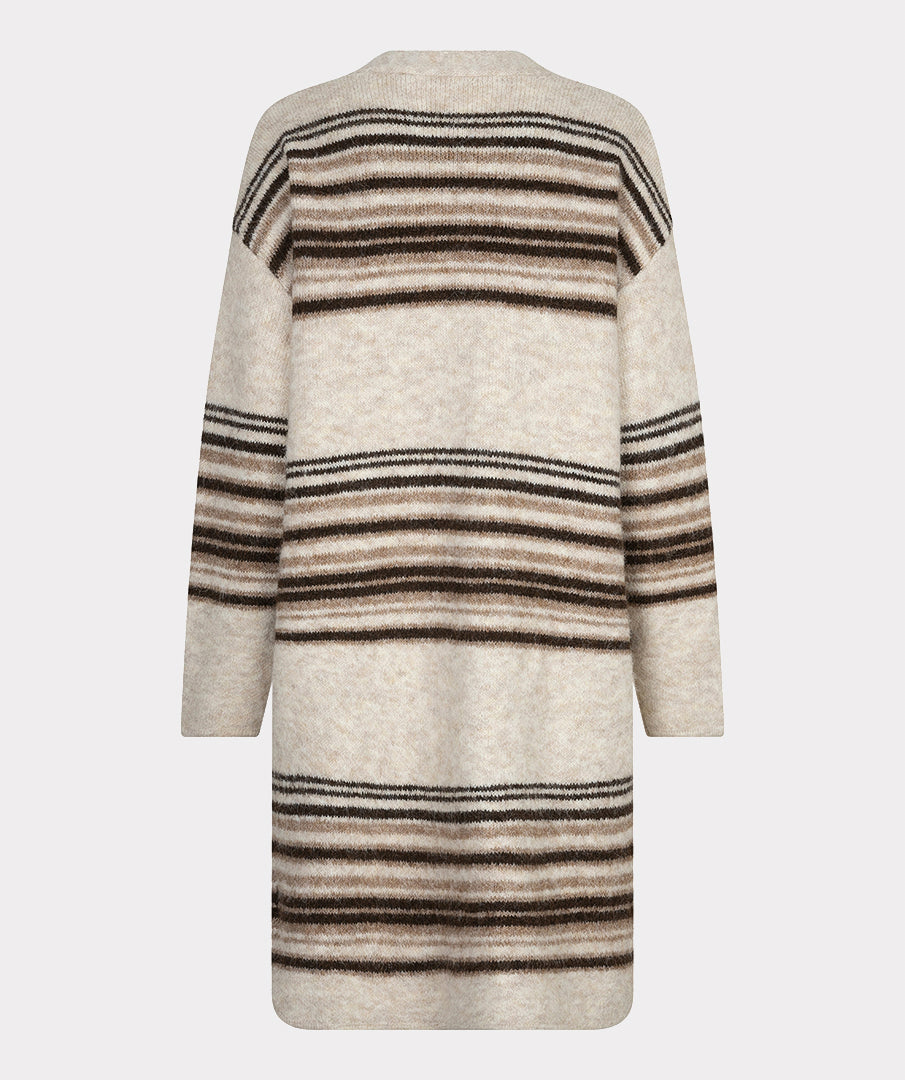 Esqualo Cardigan Striped biscuit melange F26.18504