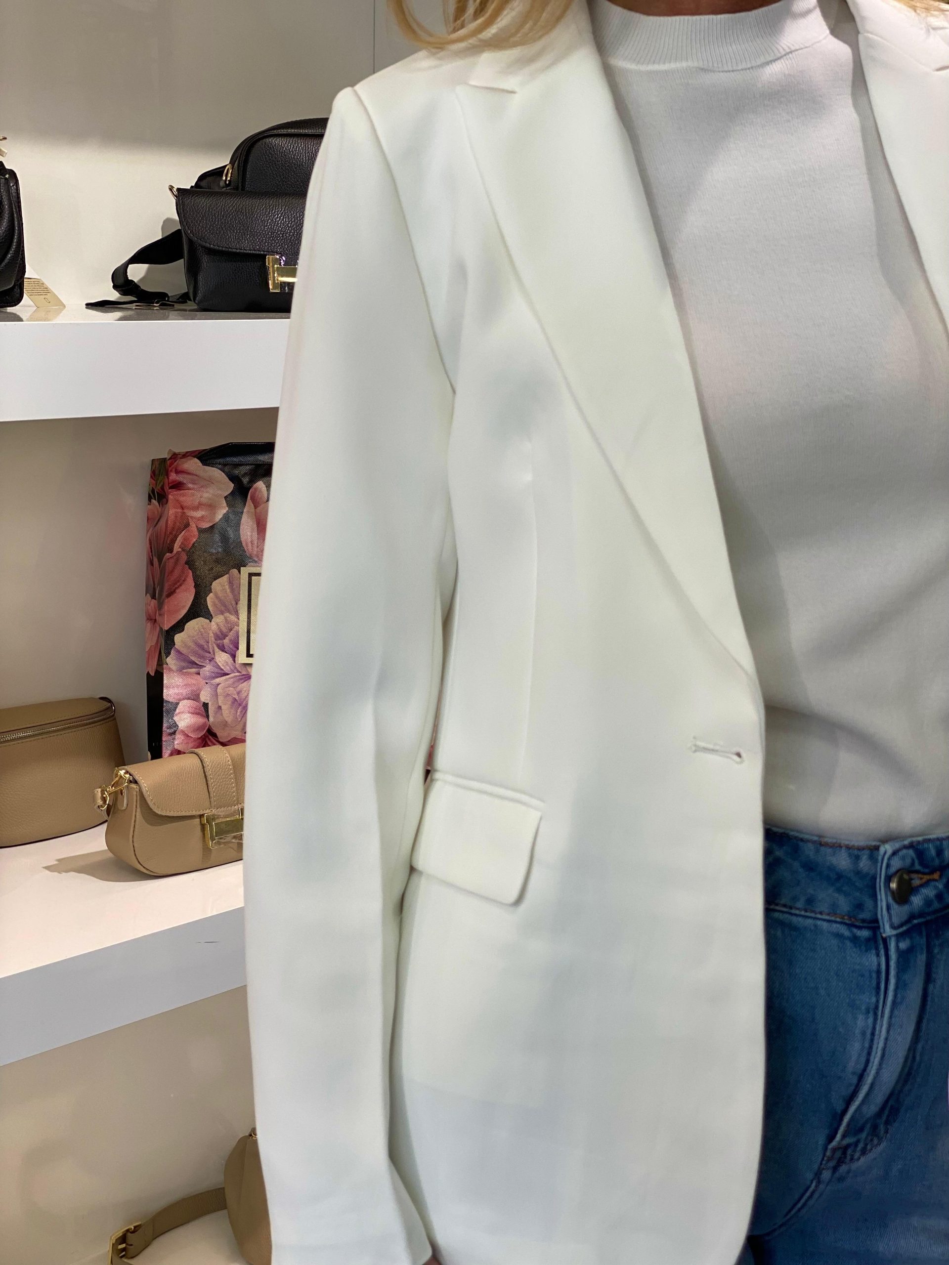 Fashion Halflange Blazer 0403 offwhite
