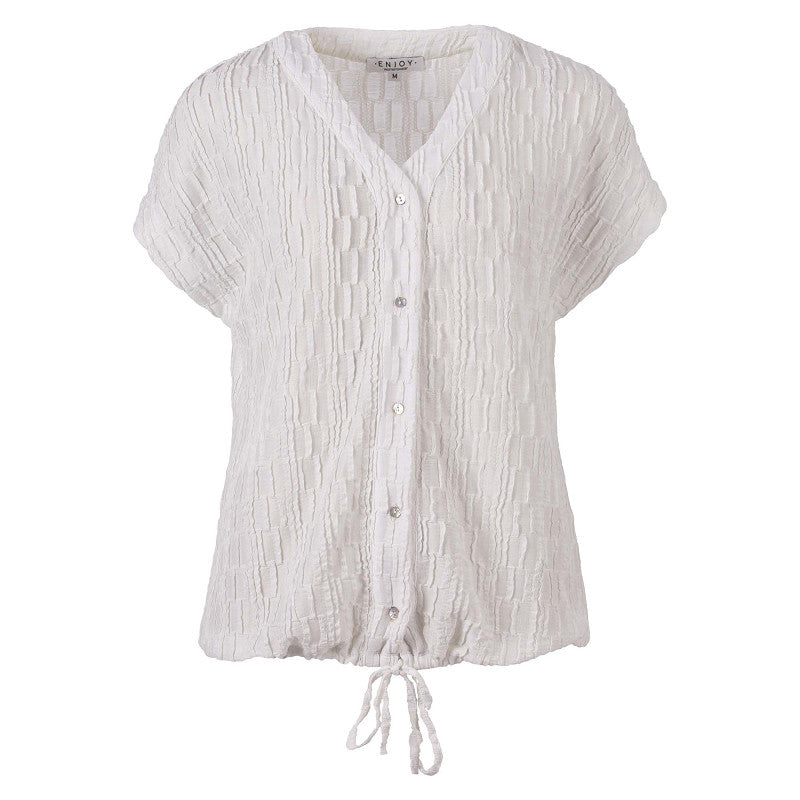 Enjoy Blouse Drawstring 183611 Ecru