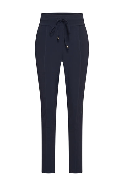 Mi Piace Bonded Travelstof Broek Premium Kwaliteit Smalle Pijp 202632 donkerblauw