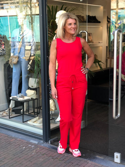 Travelstof hemd Mi Piace rood 202027