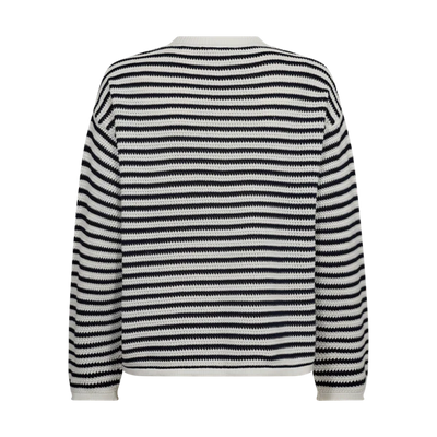 Freequent Domo Pullover offwhite & navy