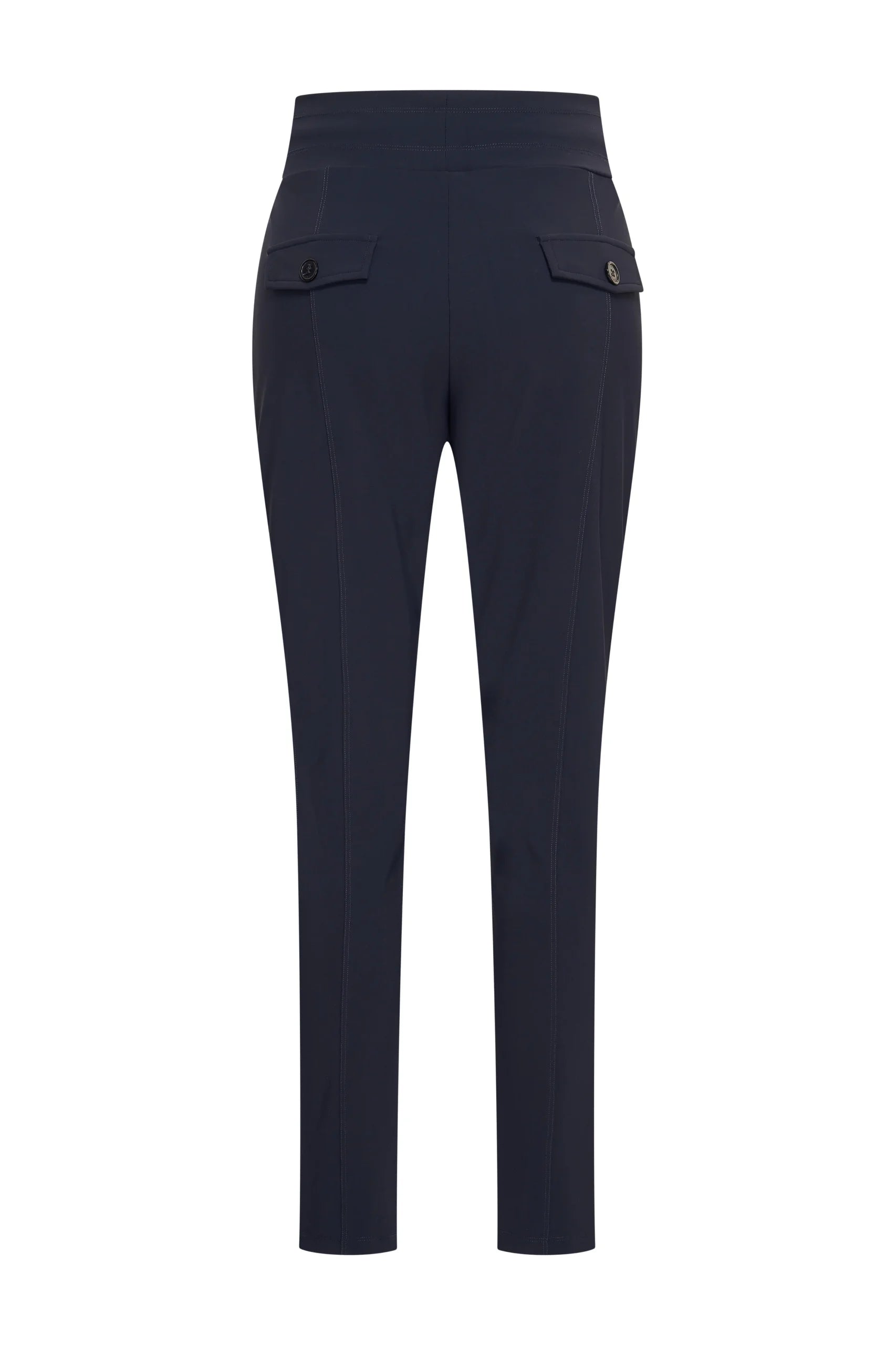 Mi Piace Bonded Travelstof Broek Premium Kwaliteit Smalle Pijp 202632 donkerblauw