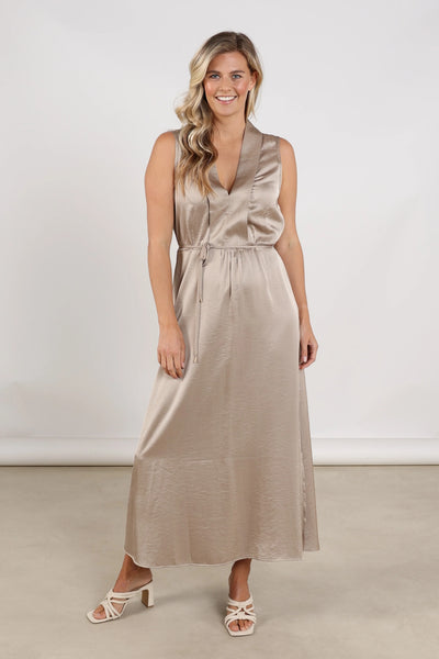 Nukus Violet Jurk Silky fango