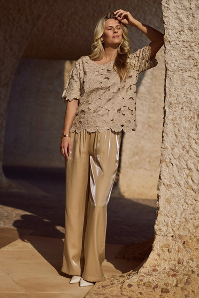 Nukus Rubi Broek Shiny sand