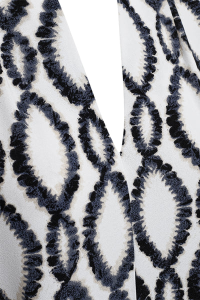 Freequent Floi Jurk brilliant white w. black