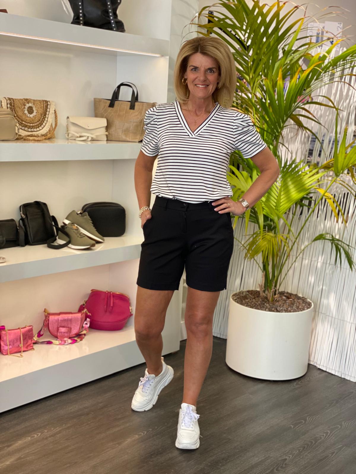 chastar zwart streep stripe top