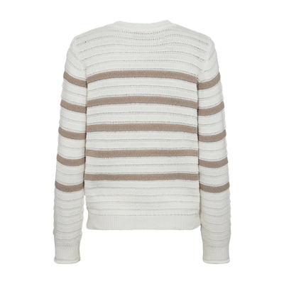 Freequent Sail Vest star offwhite w. taupe
