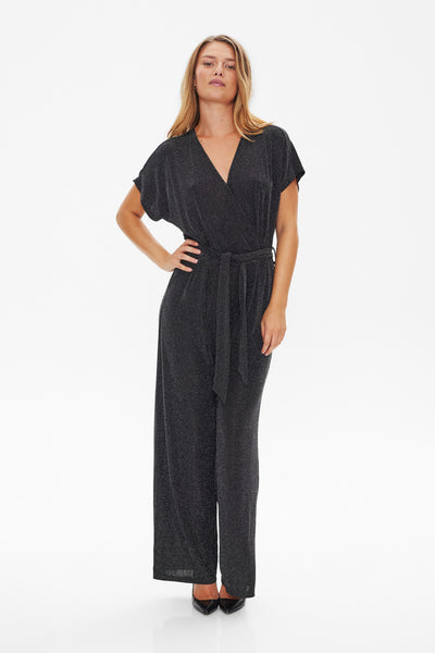 Freequent Jalux Jumpsuit zwart zilver