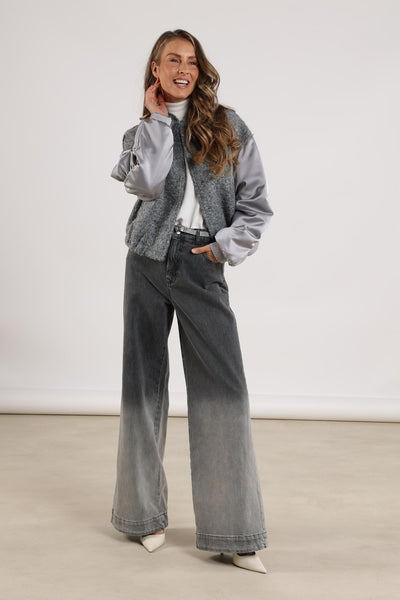 Nukus Baltimore Jacket Satin light grey