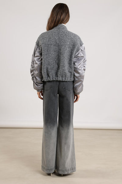 Nukus Baltimore Jacket Satin light grey