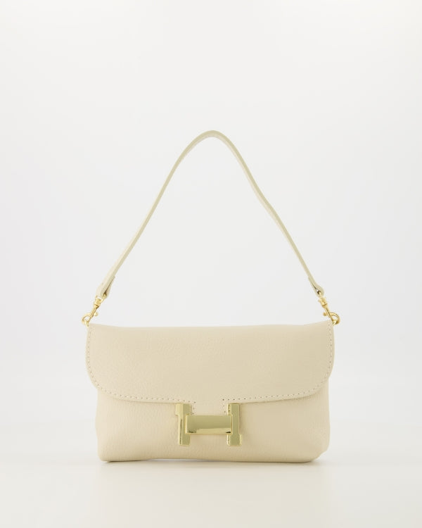 Hilary Clutch Leer T224 ecru