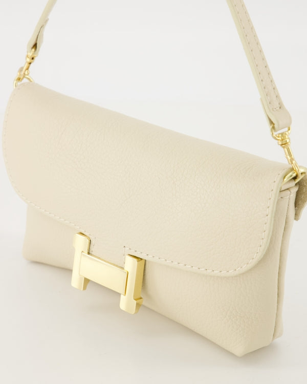 Hilary Clutch Leer T224 ecru