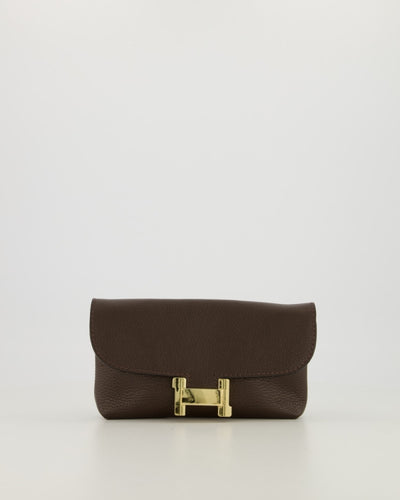 Hilary Clutch Leer T224 dark brown