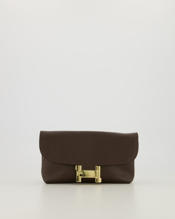 Hilary Clutch Leer T224 dark brown