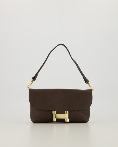 Hilary Clutch Leer T224 dark brown