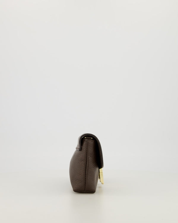 Hilary Clutch Leer T224 dark brown