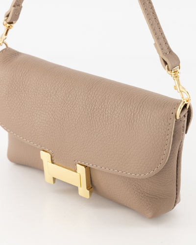 Hilary Clutch Leer T224 taupe