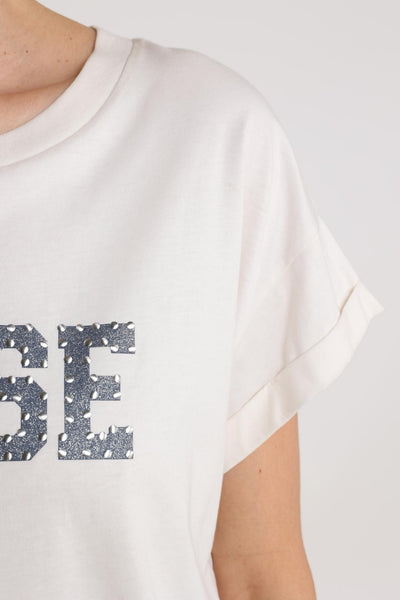 Nukus Lou Shirt offwhite donkerblauw