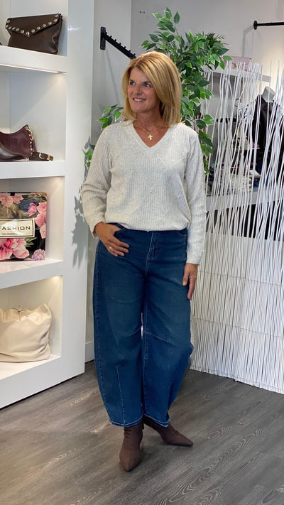 Freequent Pearly Pullover trui moonbeam melange