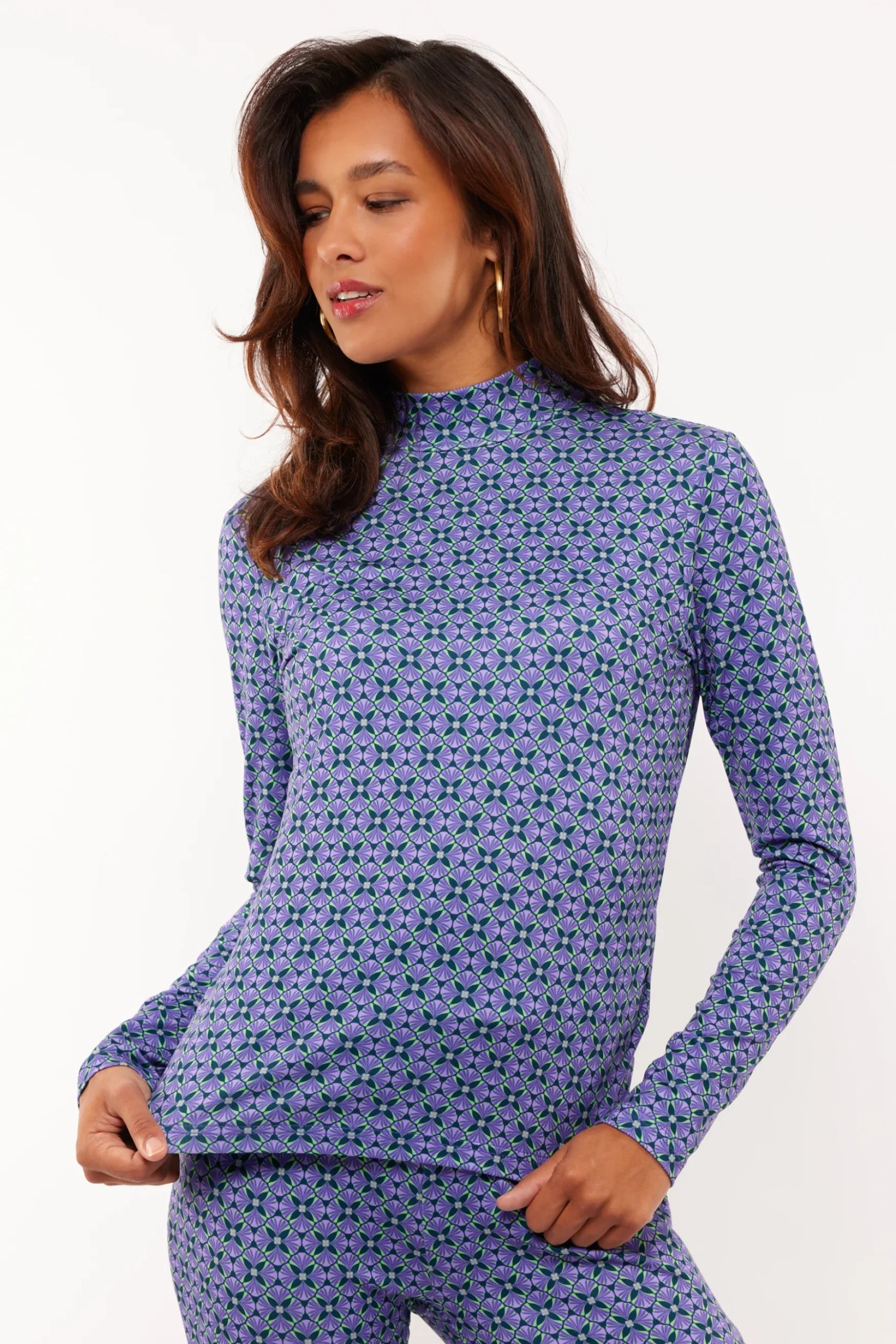 Fluresk Tyra Top azure green/cool purple
