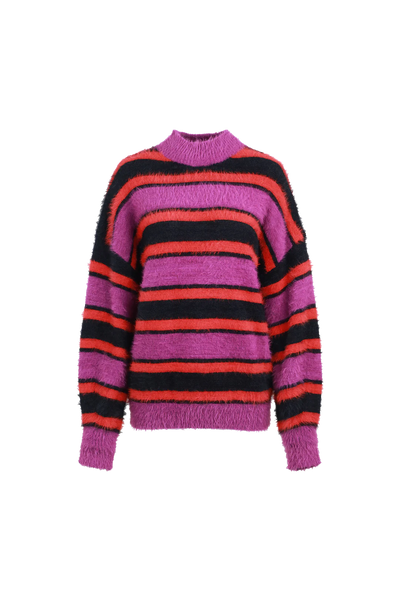 Fluresk Samla Knit Sweater grape purple/zwart