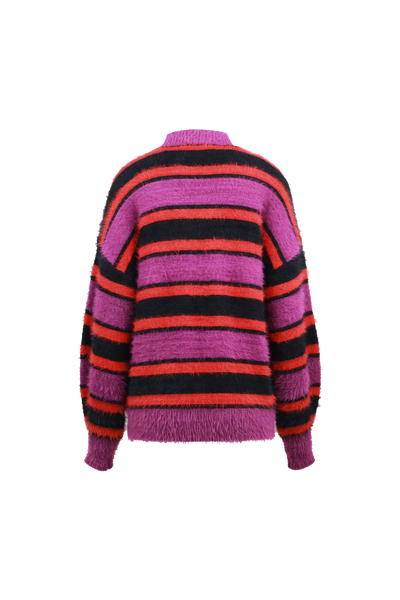 Fluresk Samla Knit Sweater grape purple/zwart