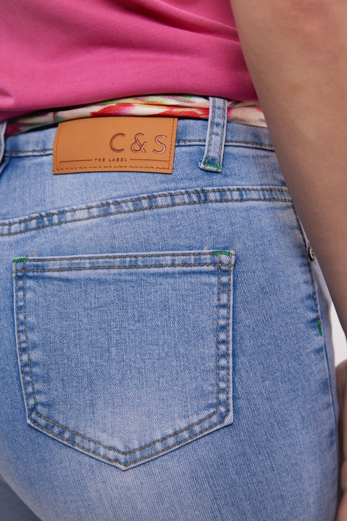 C&S Babou Short Korte Broek denim mid blue