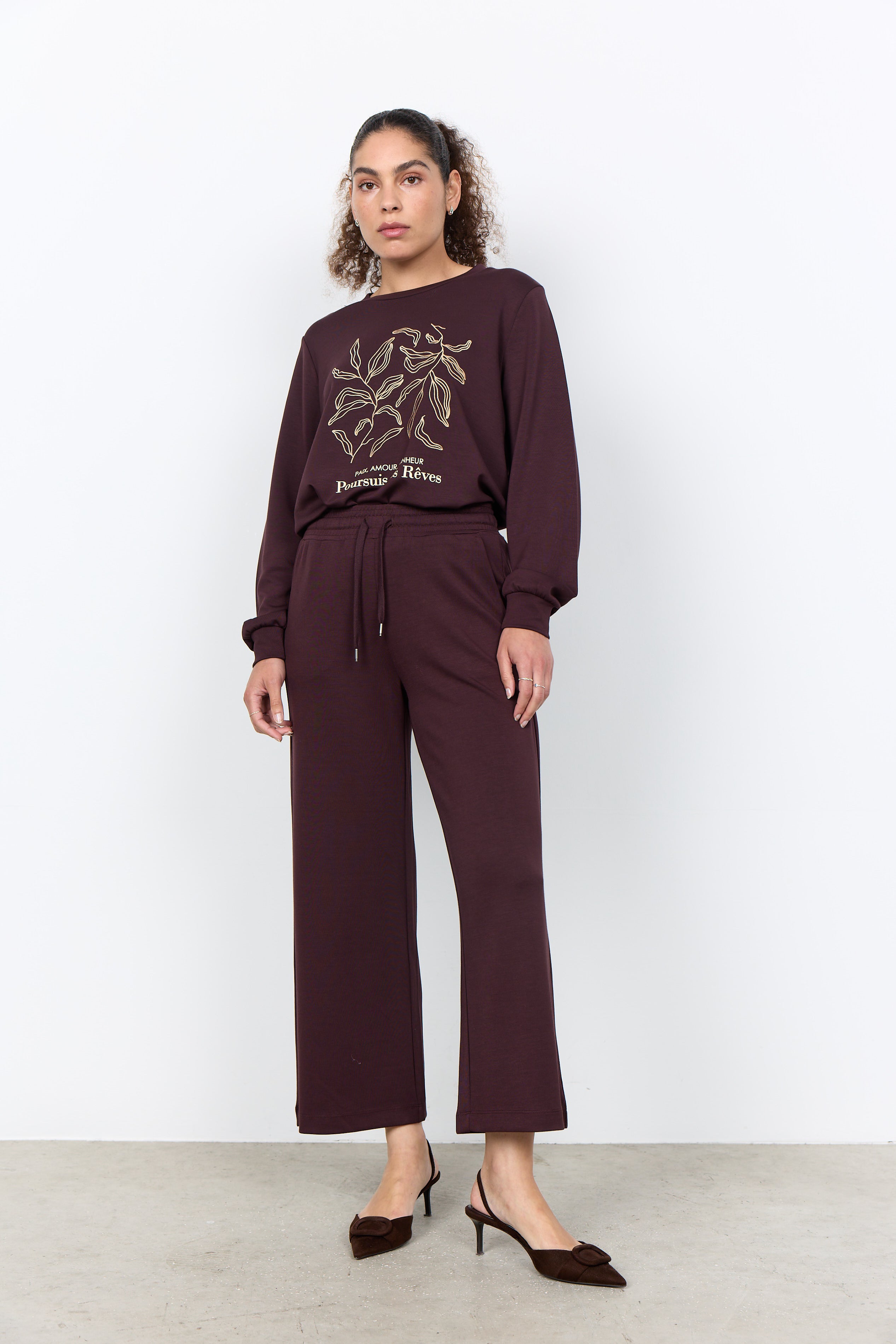 SoyaConcept Banu 33 Broek dark plum
