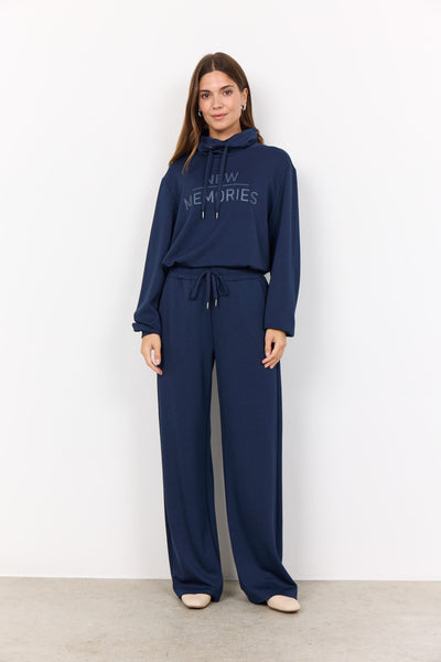 SoyaConcept Banu 116 Broek Wijde Pijp blue iris
